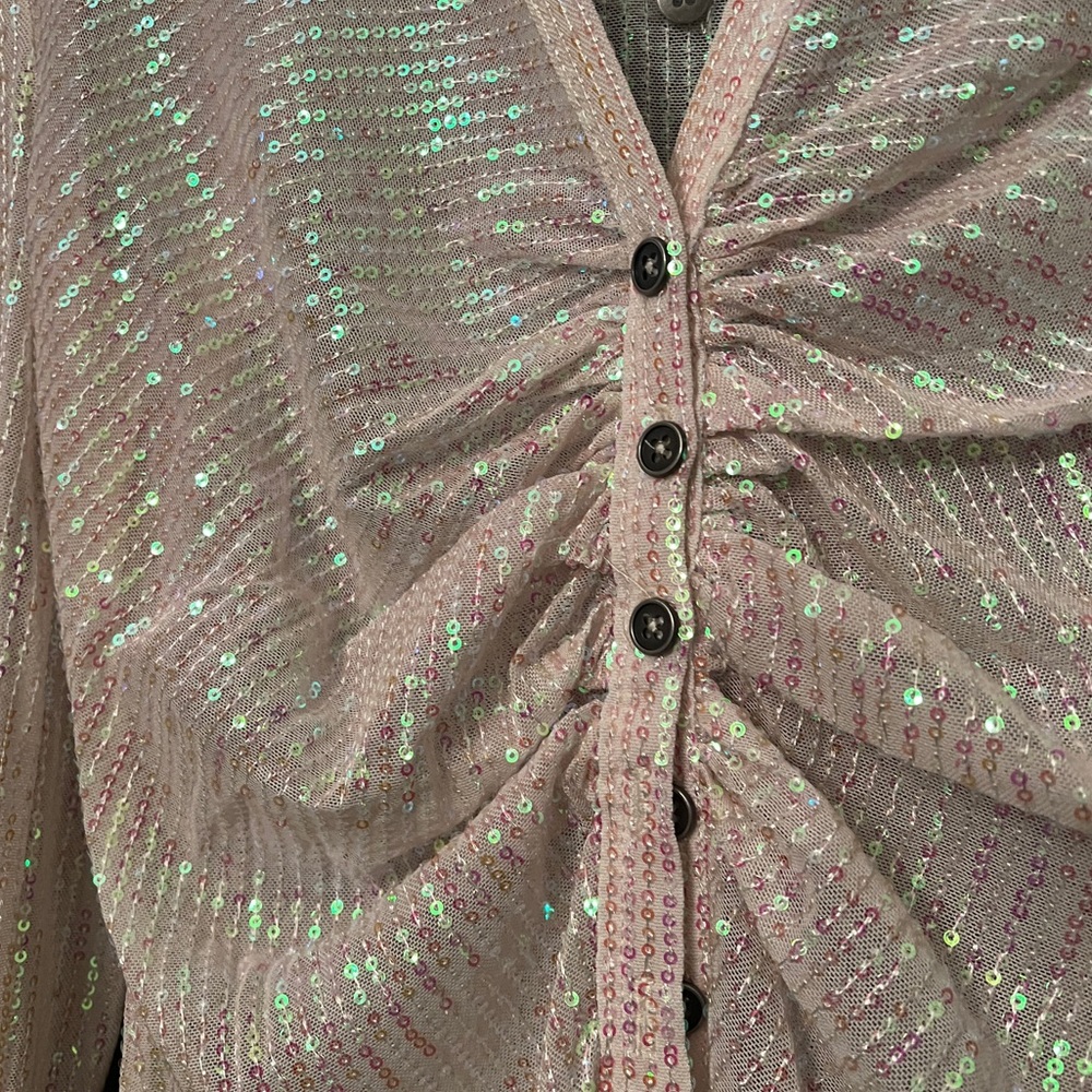 Free People Sequin Shirtee - Picture 3 of 5